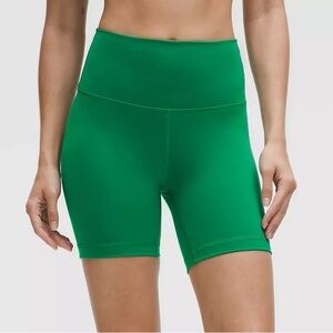 Lululemon Women's Wunder Train High-Rise Short 6" (Raceway Green)